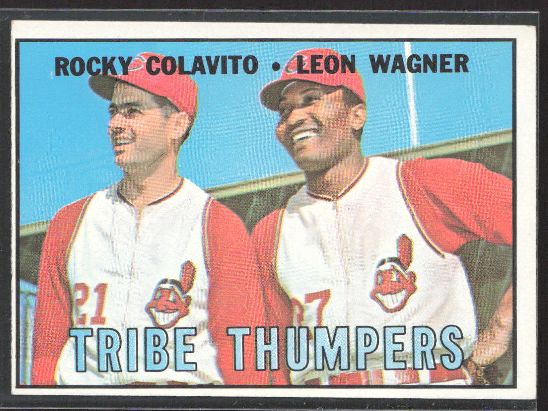 1967 Topps #109 Tribe Thumpers (Rocky Colavito / Leon Wagner)