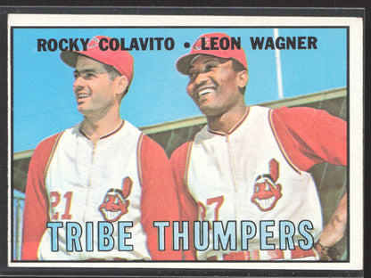 1967 Topps #109 Tribe Thumpers (Rocky Colavito / Leon Wagner)