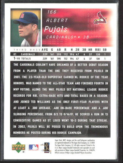 2002 Upper Deck MVP #166 Albert Pujols