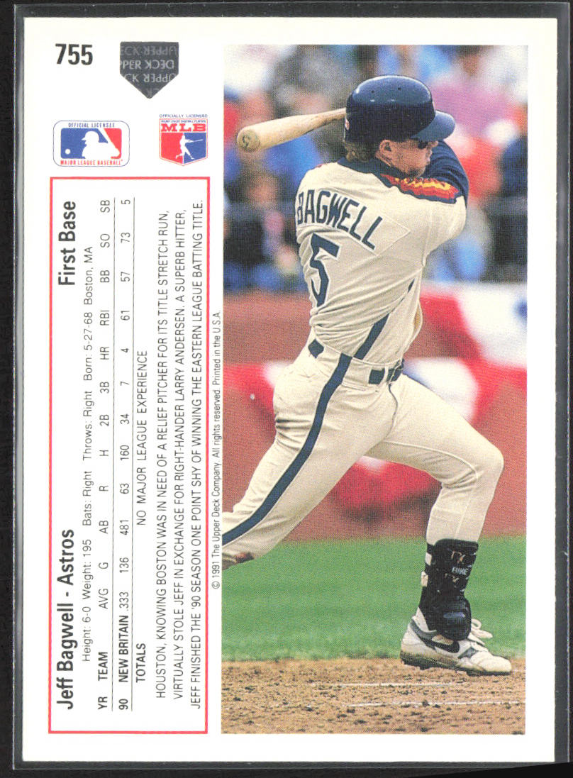 1991 Upper Deck #755b Jeff Bagwell