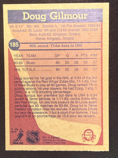1984-85 O-Pee-Chee #185 Doug Gilmour