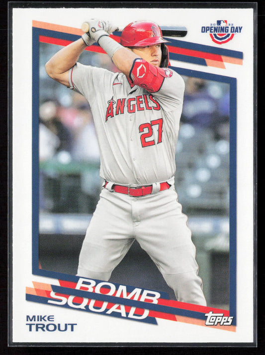 2022 Topps Opening Day #BS-8 Mike Trout Bomb Squad