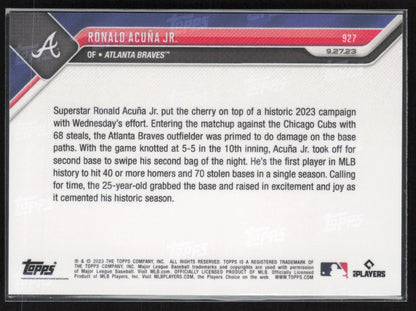 2023 Topps Now #927 Ronald Acuña Jr.