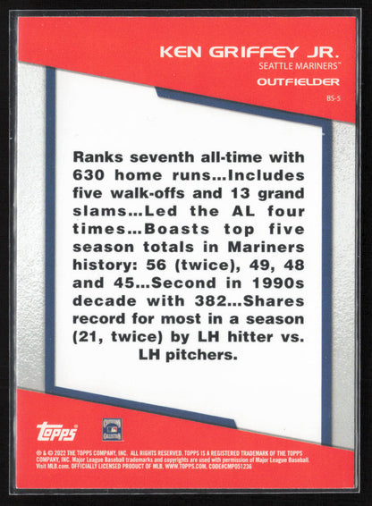 2022 Topps Opening Day #BS-5 Ken Griffey Jr. Bomb Squad