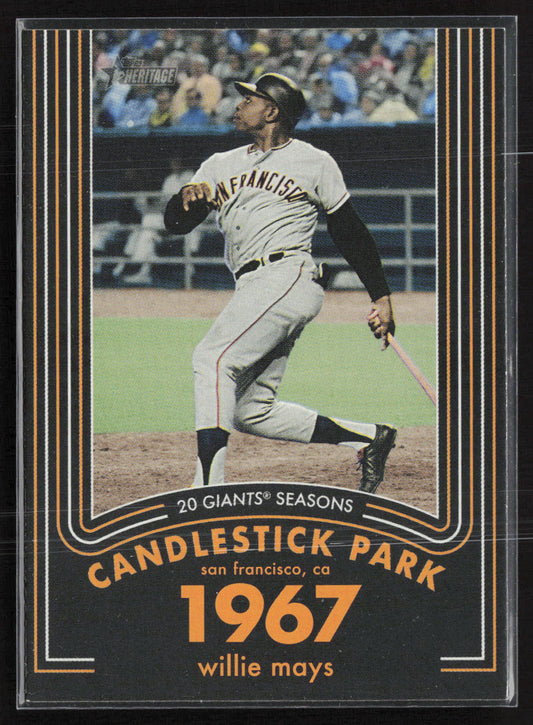 2020 Topps Heritage #16 Willie Mays 20 Giants Seasons