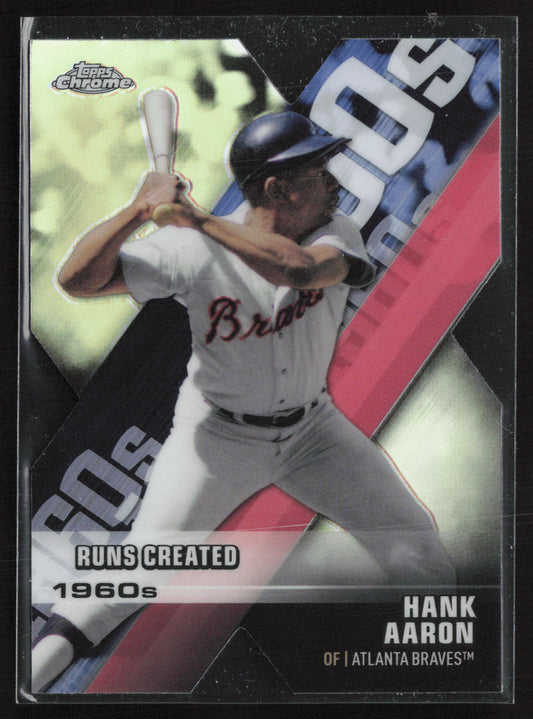 2020 Topps Chrome #DOD-4 Hank Aaron Decade of Dominance Die Cut