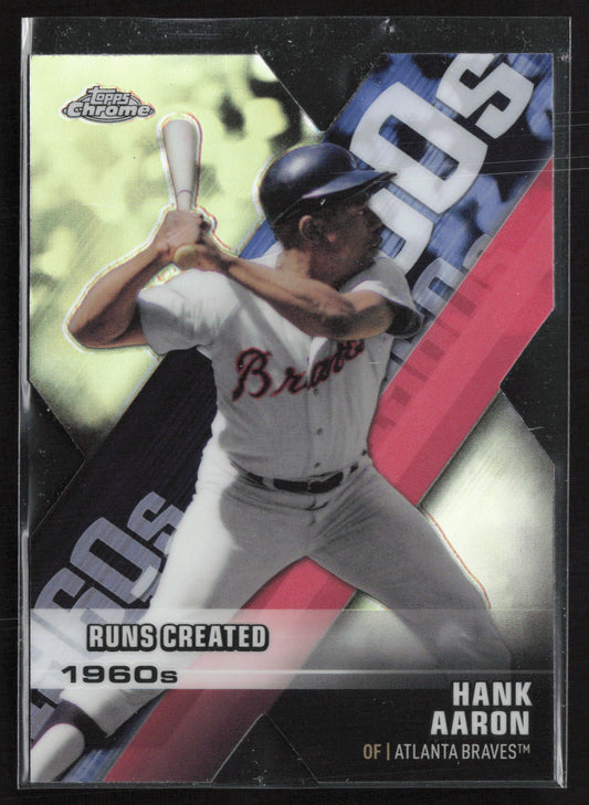 2020 Topps Chrome #DOD-4 Hank Aaron Decade of Dominance Die Cut