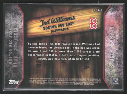 2015 Topps #HOR-1 Ted Williams Heart of the Order